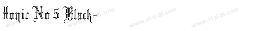 Ionic No 5 Black字体转换